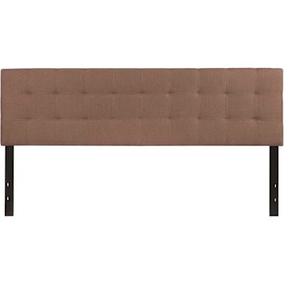 Carnegy Avenue Bedford Camel King Size Headboard Type with Tufted Upholstered in Fabric