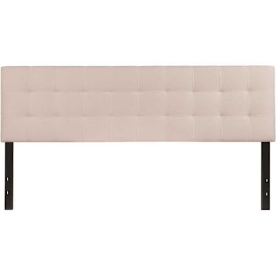Carnegy Avenue Bedford Beige King Size Headboard Type with Tufted Upholstered in Fabric