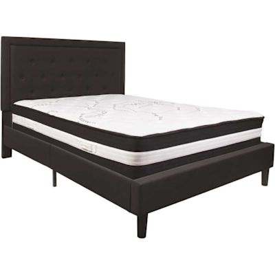 Flash Furniture Black Queen Platform Bed and Mattress Set