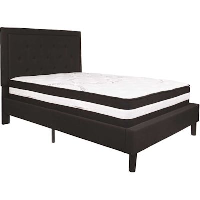 Flash Furniture Black Full Platform Bed and Mattress Set