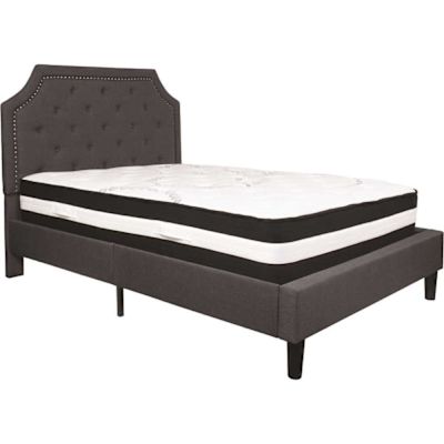 Flash Furniture Dark Gray Full Platform Bed and Mattress Set