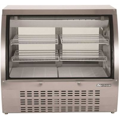 Norpole 48 in. W 18 cu. ft. Commercial Specialty Refrigerated Deli Case, in Stainless