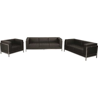 Flash Furniture 3-Piece Black Living Room Sets