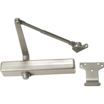 LCN Sized 1-6 Aluminum/689 Finish Hold Open Arm Surface Door Closer with 62PA Shoe (30-Year Warranty)
