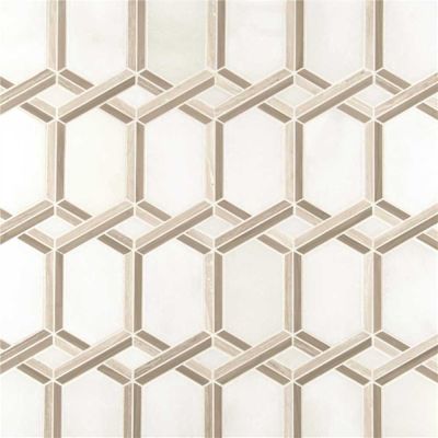 MSI Geometric Royal Link 11in. x 13 in. Polished Marble Mesh-Mounted Floor and Wall Tile (10.7 sq. ft./Case)
