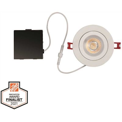 Ultra Spot Integrated LED 4 in Round Adj Color Temp Canless Recessed Light for Kitchen Bath Living rooms, White