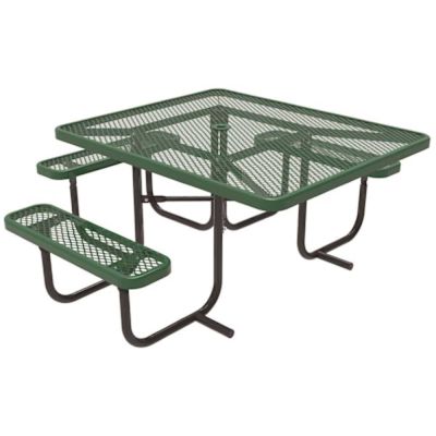 Everest 46 in. Green ADA Square Picnic Table