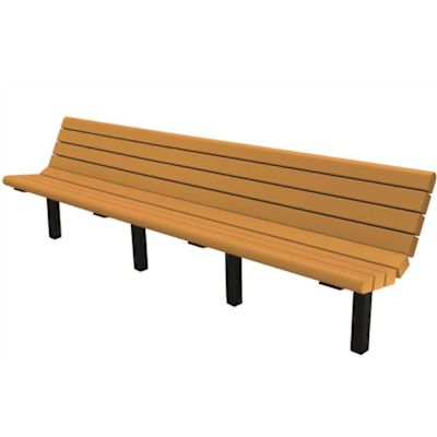 Jameson 8 ft. Cedar In-Ground Mount Recycled Plastic Bench