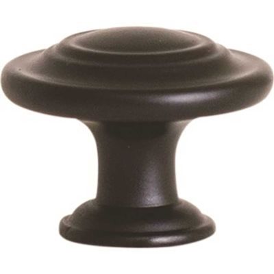 Anvil Mark 1-1/4 in. Matte Black Cabinet Knob (5-Pack)