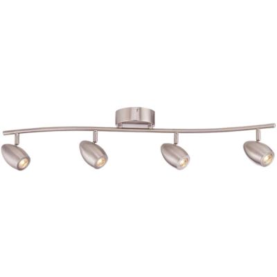 EnviroLite 2.6 ft. Brushed Nickel Integrated LED Track Lighting Kit with 4-Lights