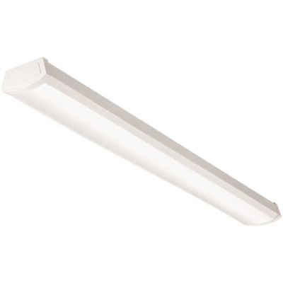Lithonia Lighting Contractor Select FMLWL 4 ft. 4600 Lumens Integrated LED Dimmable White Low Profile Wraparound Light 4000K