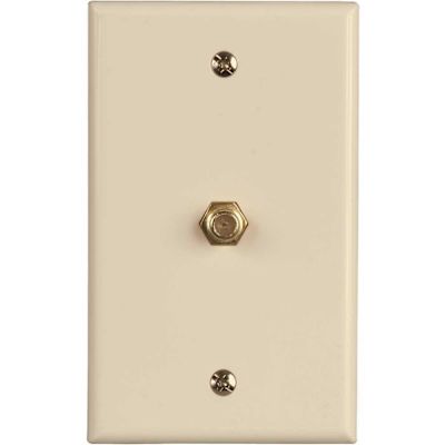 Westek 1-Gang Ivory Coaxial Plastic Wall Plate (10-Pack)