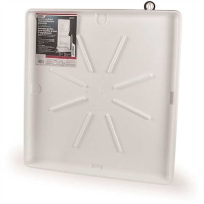 Camco 28 in. x 30 in. Washing Machine Drain Pan Stackable with PVC Fitting