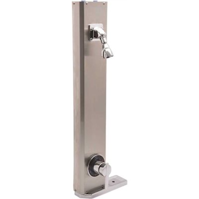 Zurn Temp-Gard 1/2 in. 1-Jet Aqua Panel Enclosure Shower System in Stainless Steel