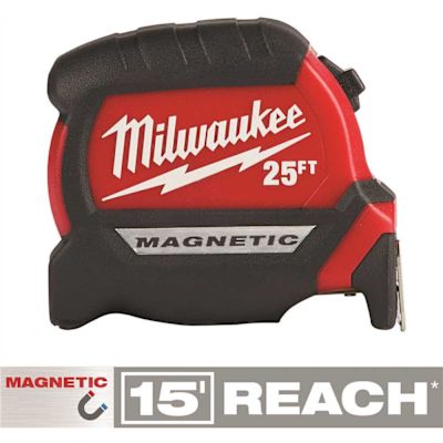 Milwaukee 25 ft. x 1-1/16 in. Compact Magnetic Tape Measure with 15 ft. Reach