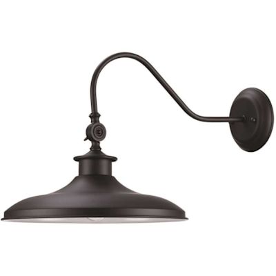 Globe Electric Hawke Matte Black Farmhouse Indoor/Outdoor 1-Light Wall Sconce