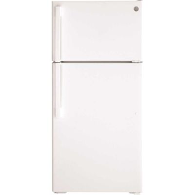 GE ENERGY STAR 15.6 Cu. Ft. Top-Freezer Refrigerator White Refrigerator, ADA