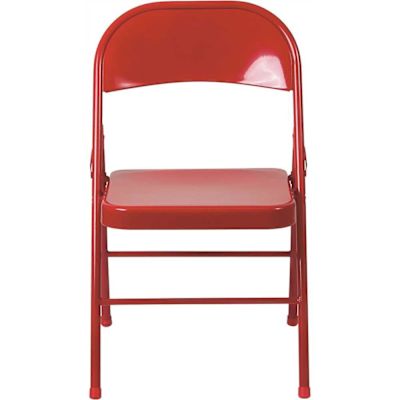 Carnegy Avenue Red Metal Folding Chair (4-Pack)