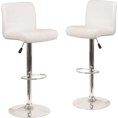 Carnegy Avenue 44.75 in. White Bar Stool (Set of 2)