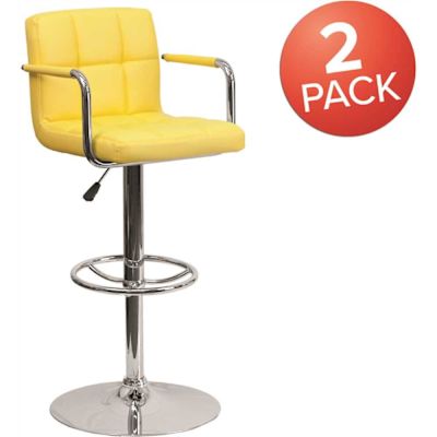 Carnegy Avenue 33.25 in. Yellow Bar Stool (Set of2)