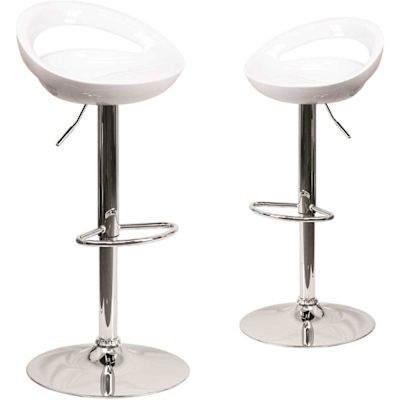 Carnegy Avenue 33 in. White Bar stool (Set of 2)
