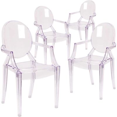 Carnegy Avenue Clear Ghost Chairs (Set of 4)