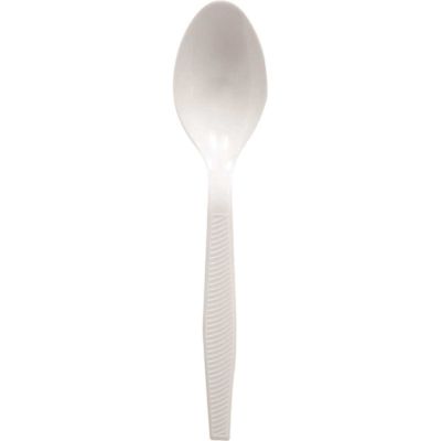 Primesource Polystyrene White Heavy-Weight Teaspoon (1000 per Case)