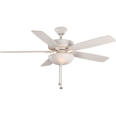 Hampton Bay 52 In. Leeway Indoor/Covered Outdoor ENERGY STAR Ceiling Fan In Matte White