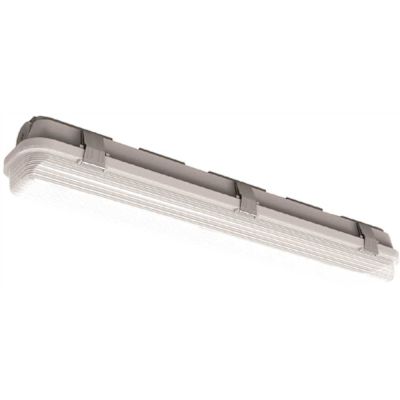 HALCO LIGHTING TECHNOLOGIES 4 ft. 96-Watt Equivalent Integrated LED Gray Strip Light Fixture Vapor Tight Cool White 4000K
