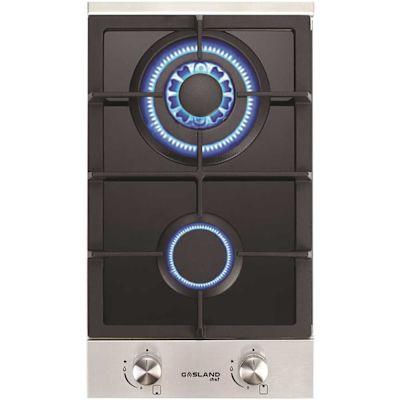 GASLAND 12 in. Built-In Gas Stove Top Liquid Propane Natural Gas Cooktop in Black Tempered Glass with 2-Sealed Burners ETL