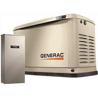 10,000 Watt - Dual Fuel Air- Cooled Whole House Home Standby Generator, Smart Home Monitoring, 100-AMP Transfer Switch