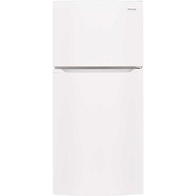 Frigidaire 27.6 in. 14 cu. ft. Frost Free Top Freezer Refrigerator in White with EvenTemp Cooling System