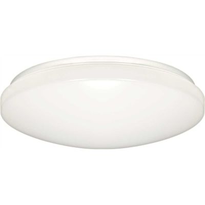 Satco 14 in. 1-Light White LED Flush Mount