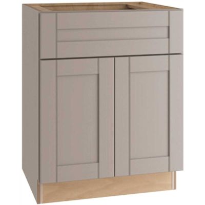 Arlington Veiled Gray Plywood Shaker Assembled Vanity Sink Base Kitchen Cabinet Sft Cls 30 in W x 21 in D x 34.5 in H