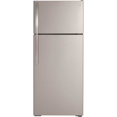 GE 17.5 cu. ft. Top Freezer Refrigerator in Stainless Steel ENERGY STAR