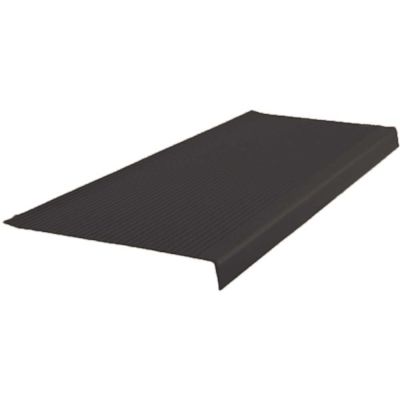 ROPPE Black 1/8 in. LD Round Nose Rib Design Vinyl Tread
