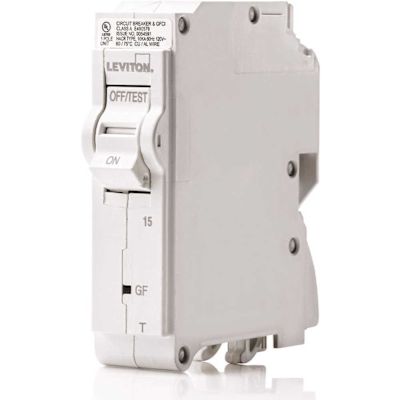 Leviton Branch Circuit Breaker, GFCI 1-Pole 15 Amp, 120-Volt, Thermal Magnetic LB115-GFR