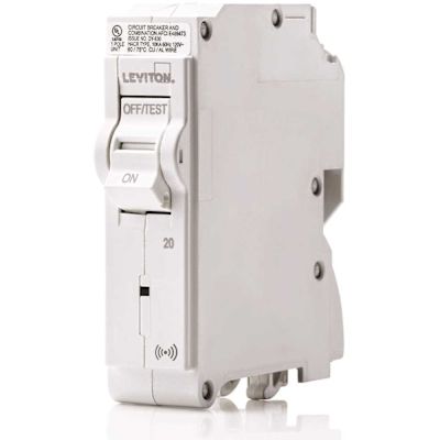 Leviton Smart Branch Circuit Breaker, Standard 1-Pole 20 Amp 120-Volt 10kA Interrupt Rating LB120-SR