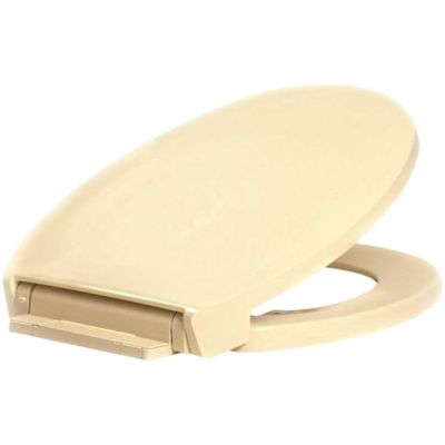 CENTOCO Round Closed Front Toilet Seat with Safety Close in Bone