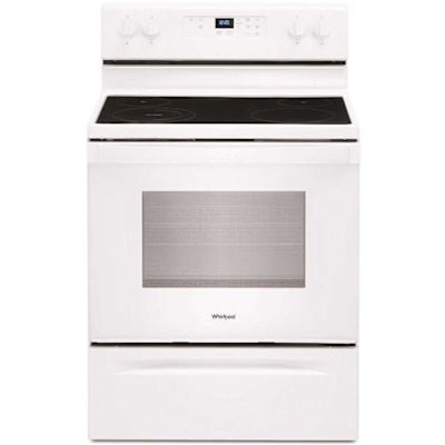 Whirlpool 30 in. 5.3 cu. ft. 4 Burner Element Electric Range in White with Storage Drawer