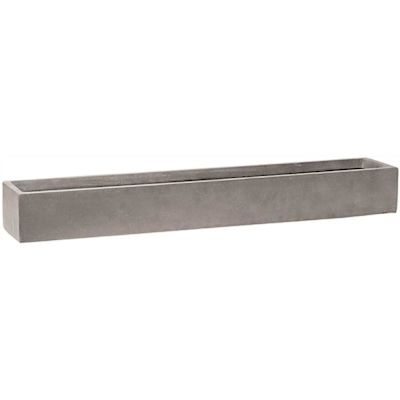 Vasesource Carlo 3.75 in. x 6 in. x 31.5 in. Gray Fiberstone Planter
