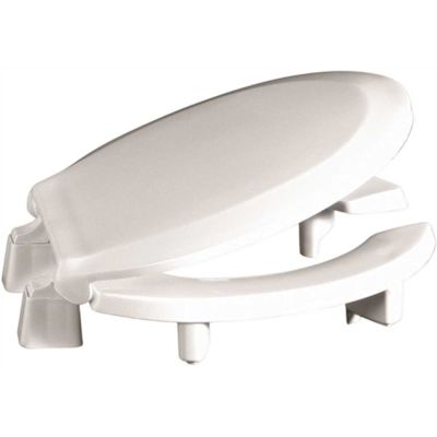 CENTOCO ADA Compliant 3 in. Raised Round Open Front with Cover Toilet Seat in White