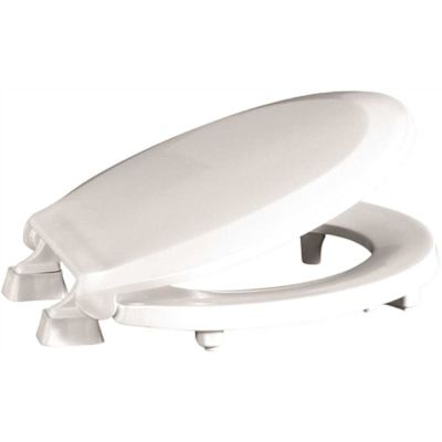 CENTOCO ADA Compliant Round Raised Closed Front with Cover Toilet Seat in White