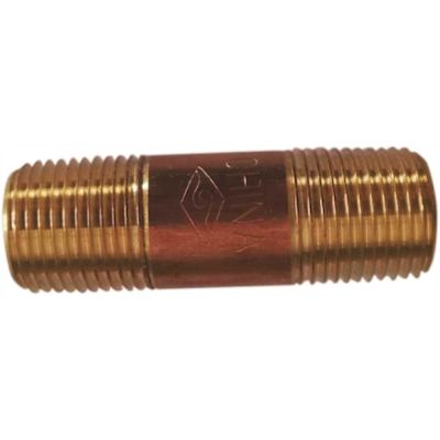 Everbilt 1/2 in. x 2-1/2 in. Brass Nipple (10-Pack)
