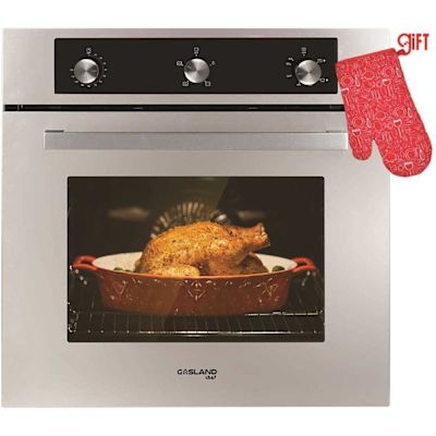 GASLAND 24 in. Built-In Single Natural Gas Wall Oven with Rotisserie Mechanical Knobs Control in Stainless Steel