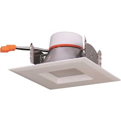 Satco 4 in. 4000K Cool White New Construction or Remodel IC Rated Recessed Integrated LED Kit