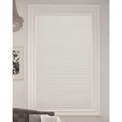 BlindsAvenue White Cordless Blackout Cellular Honeycomb Shade, 9/16 in. Single Cell, 54 in. W x 48 in. H