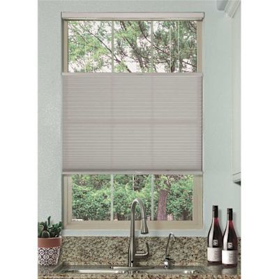BlindsAvenue Simply Gray Sheen Cordless Top Down Bottom Up Light Filtering Single Cellular Shade 38 in. W x 72 in. L