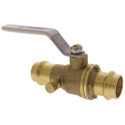 NIBCO 1 in. Brass Alloy Lead-Free Press Full Port Ball Valve with Drain