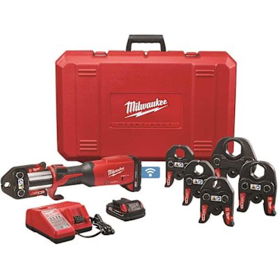 M18 18-Volt Lithium-Ion Brushless Cordless FORCE LOGIC Press Tool Kit with 1/2 in. - 2 in. Jaws Kit (6-Jaws Included)